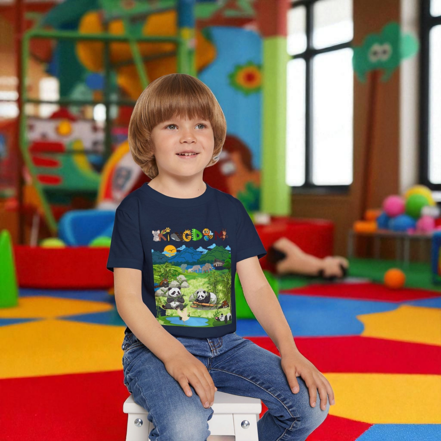 Wild Animals Graphic Toddler T-Shirt, Nature Theme Jungle Safari Shirt