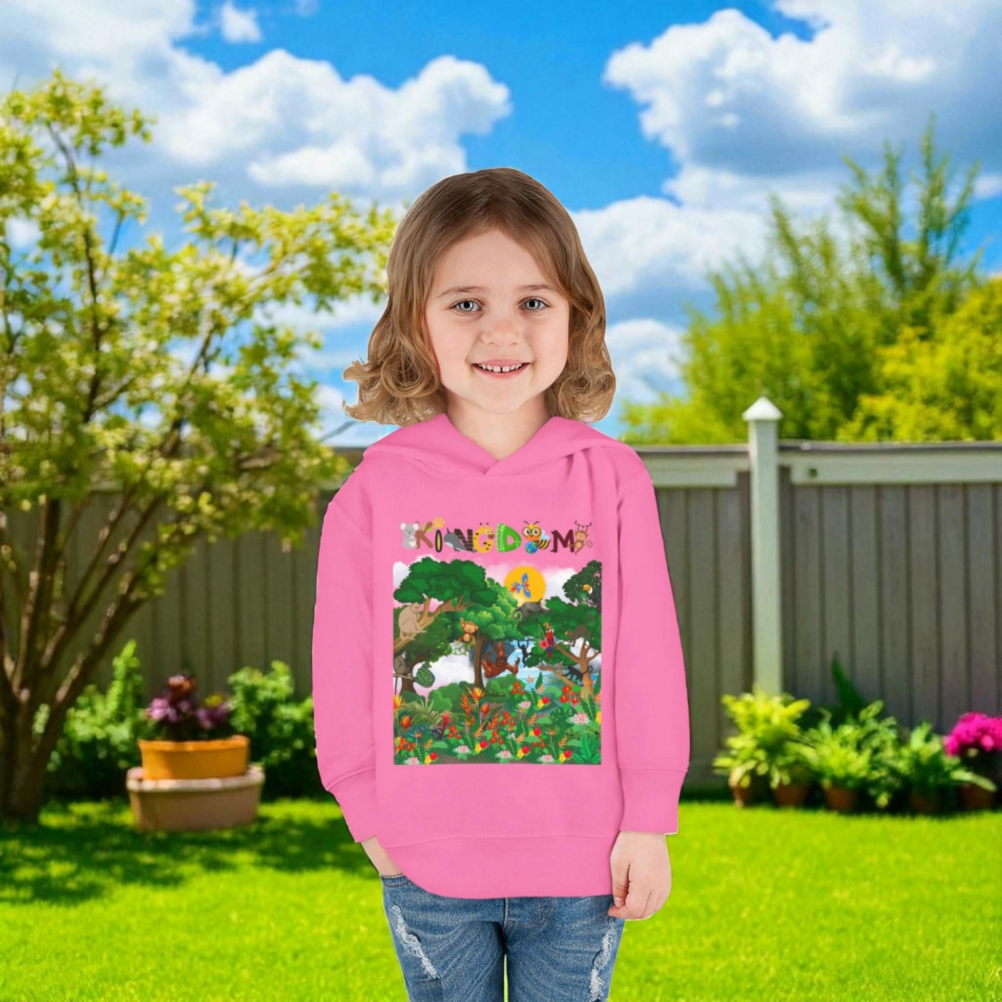 Jungle Animals Toddler Hoodie, Kids Fleece Sweatshirt, Monkey Graphic Baby Pullover