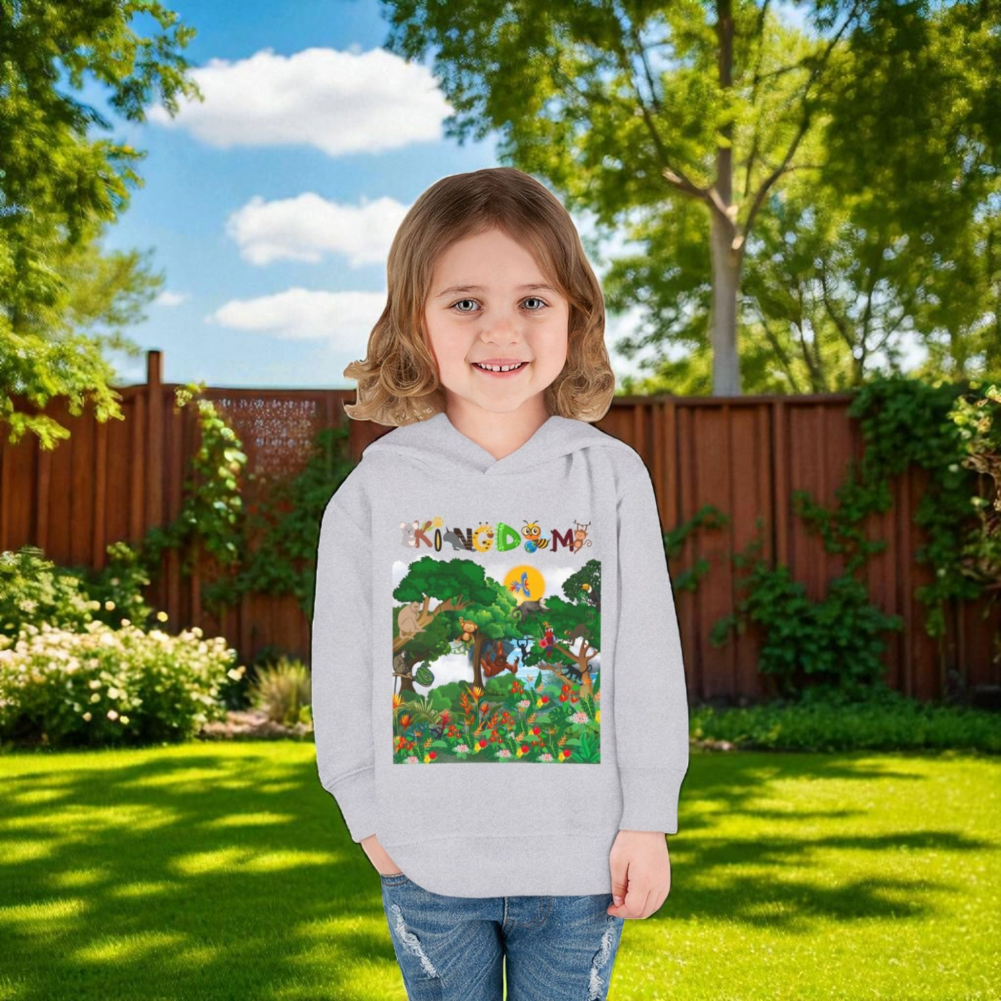 Jungle Animals Toddler Hoodie, Kids Fleece Sweatshirt, Monkey Graphic Baby Pullover