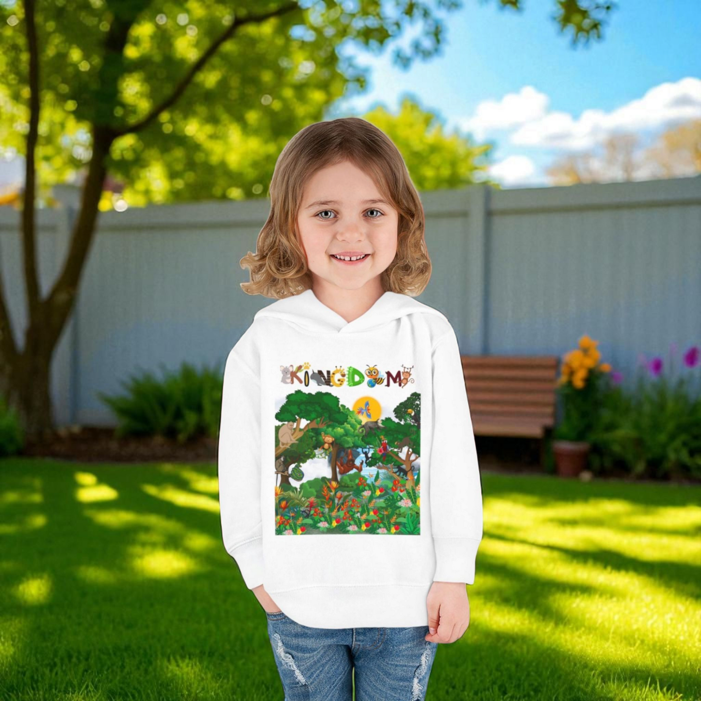 Jungle Animals Toddler Hoodie, Kids Fleece Sweatshirt, Monkey Graphic Baby Pullover