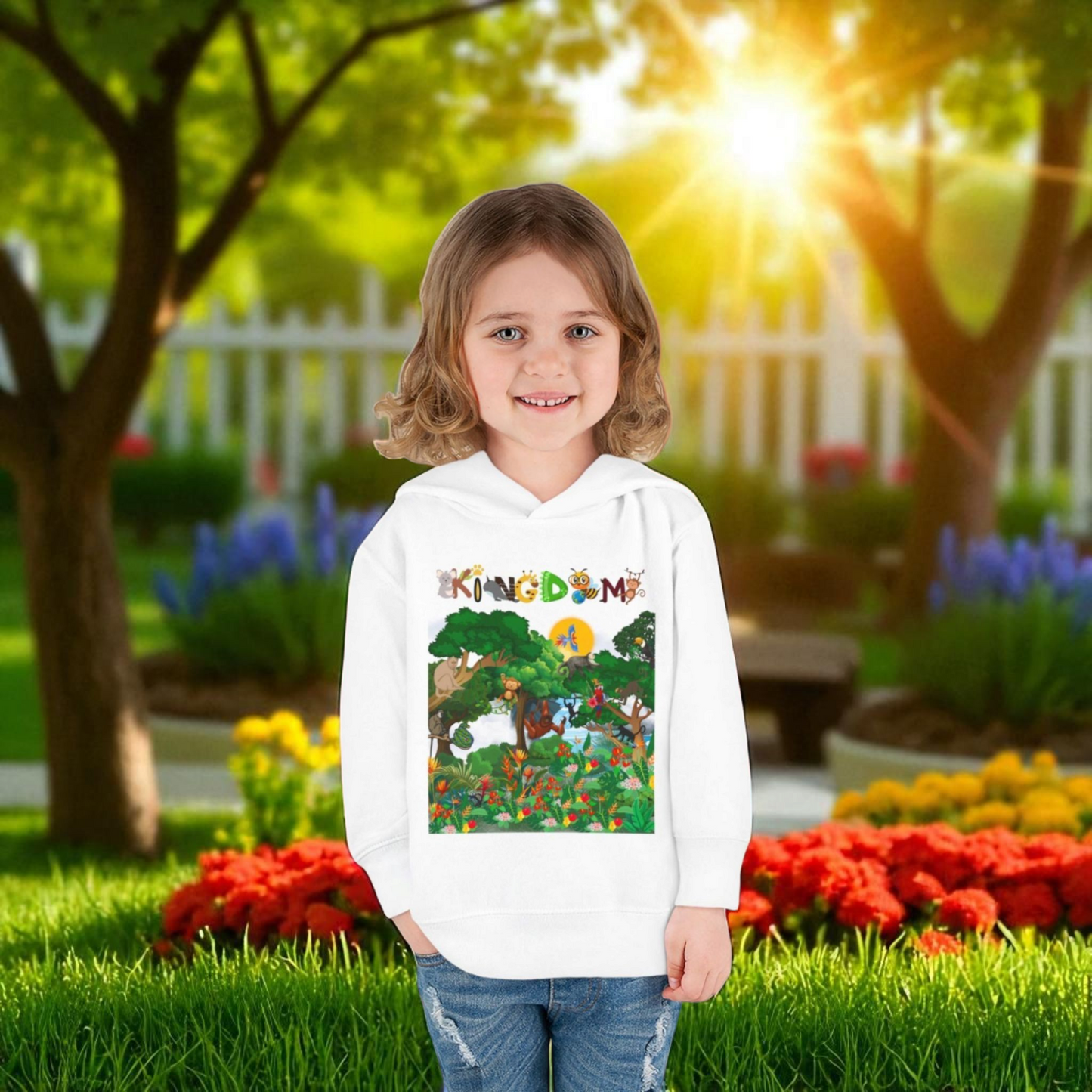 Jungle Animals Toddler Hoodie, Kids Fleece Sweatshirt, Monkey Graphic Baby Pullover