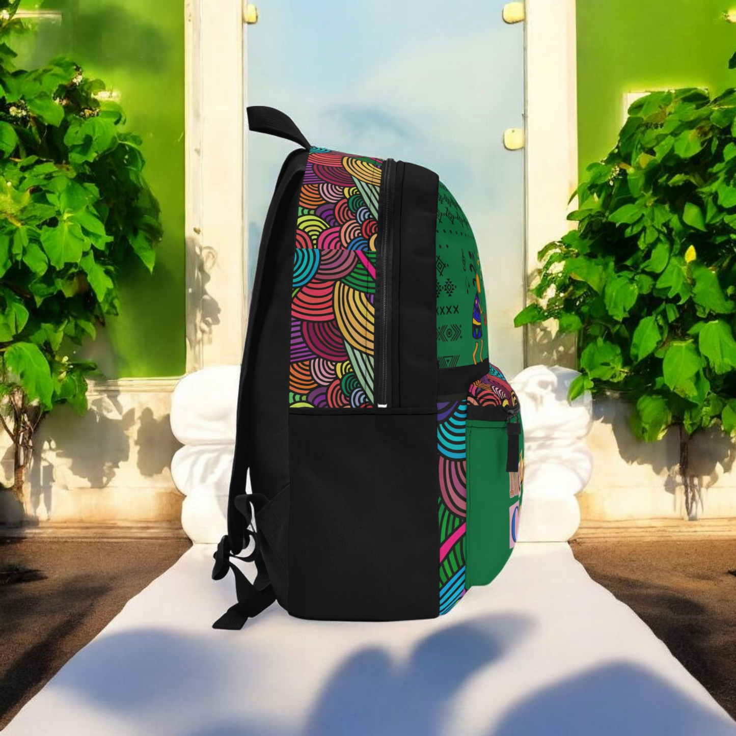 Unique Tribal Dance Backpack, Ethnic Music Festival Bag, Boho Rucksack, Aztec Design