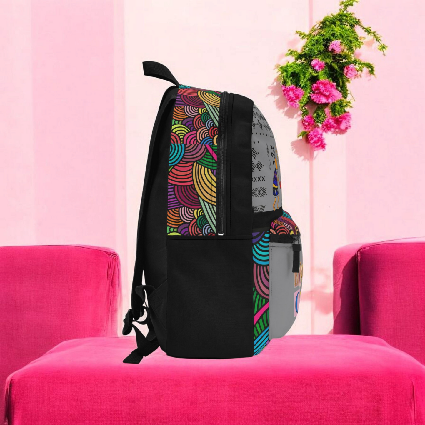 Stylish Tribal Dance Backpack, Ethnic Music Festival Bag, Boho Rucksack, Aztec Design