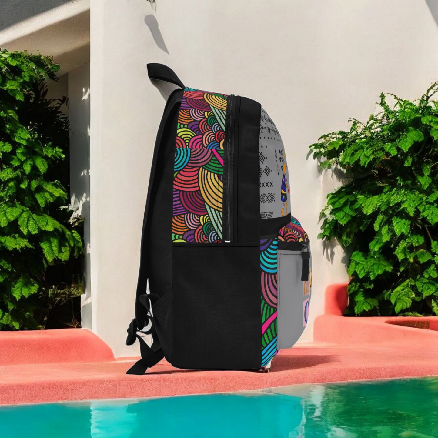 Stylish Tribal Dance Backpack, Ethnic Music Festival Bag, Boho Rucksack, Aztec Design