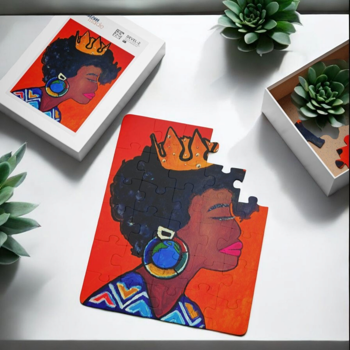 Kids' 30-Piece Crowned Queen Puzzle - Fun & Educational Playtime