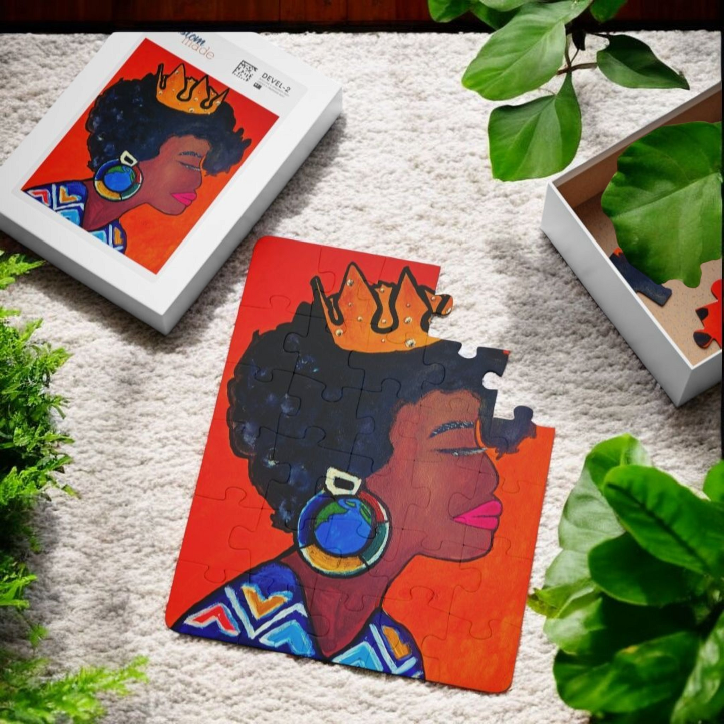 Kids' 30-Piece Crowned Queen Puzzle - Fun & Educational Playtime