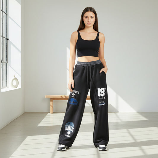 Dallas Cowboys Inspired Plaid Waistband Barrel Unisex Sweatpants