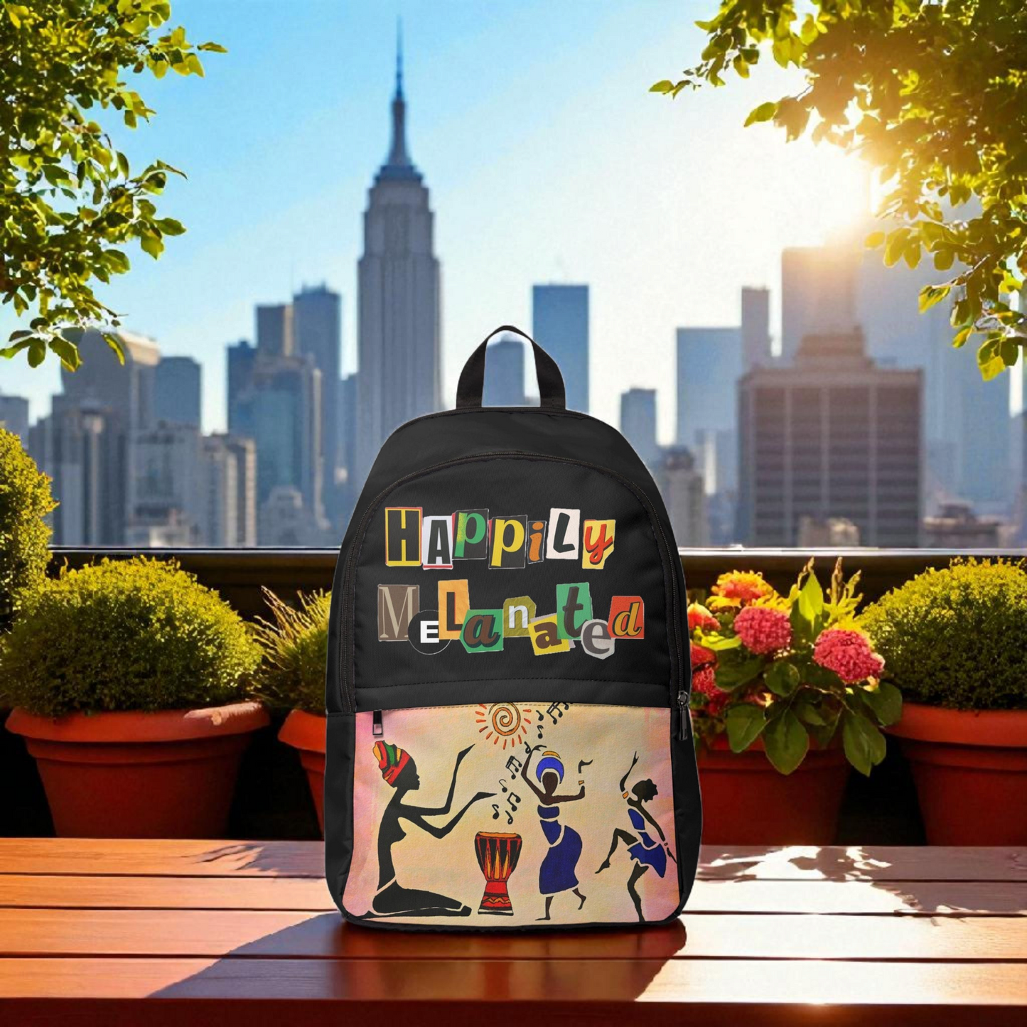 Artisan Tribal Laptop Backpack - Water-Resistant Outdoor Travel Bag