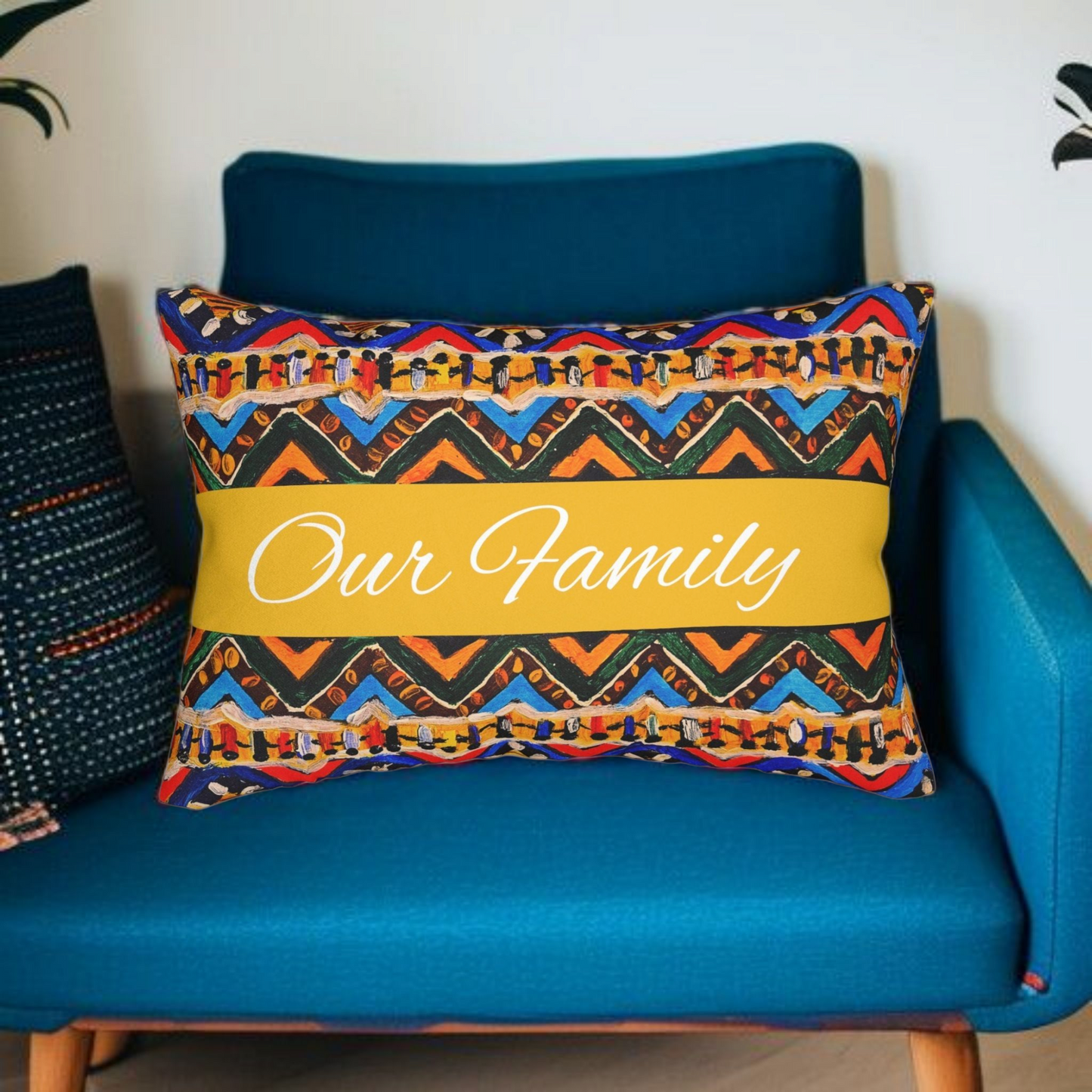 Ethnic Handmade Tribal Pattern Lumbar Pillow - Cozy and Decorative Sofa Accessory
