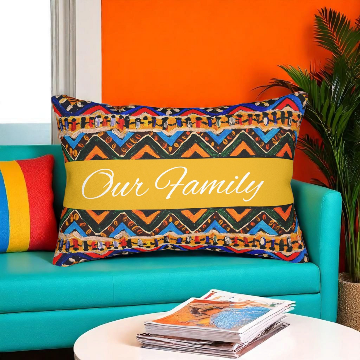 Ethnic Handmade Tribal Pattern Lumbar Pillow - Cozy and Decorative Sofa Accessory
