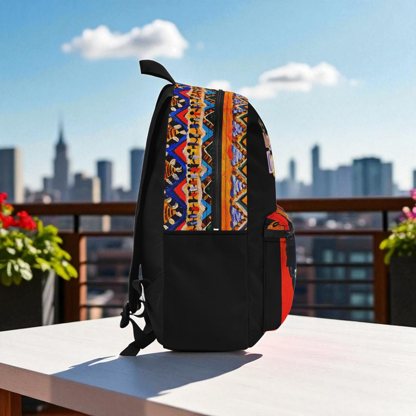 Tribal Print Artisan Backpack, Hand Crafted Ethnic Woman Design, Stylish Travel Accessory