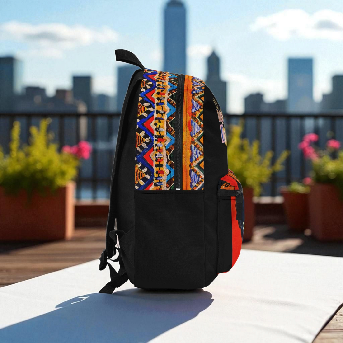 Tribal Print Artisan Backpack, Hand Crafted Ethnic Woman Design, Stylish Travel Accessory