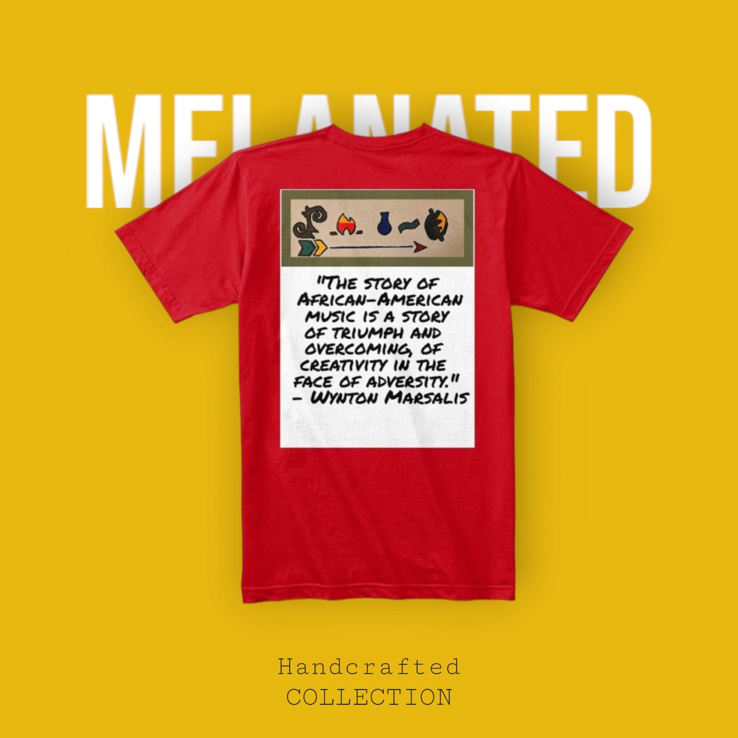 Bold Handcrafted Unisex T-Shirt, Inspirational Tribal Music Art