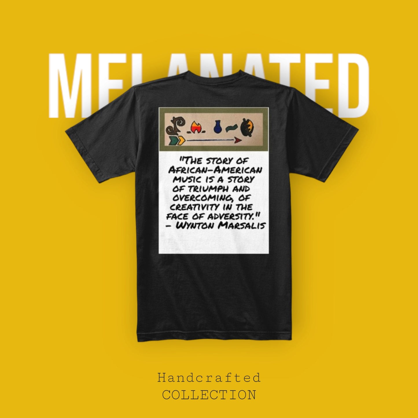 Bold Handcrafted Unisex T-Shirt, Inspirational Tribal Music Art