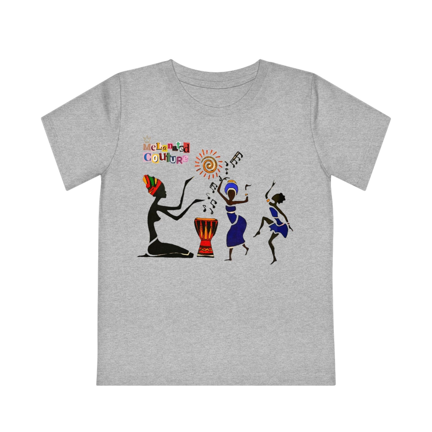 Afro Music Art Kids T-Shirt, Handcrafted Tee for Children, Kid's Graphic Tee, Ethnic Design Shirt, Youth Shirt with African Inspired Print