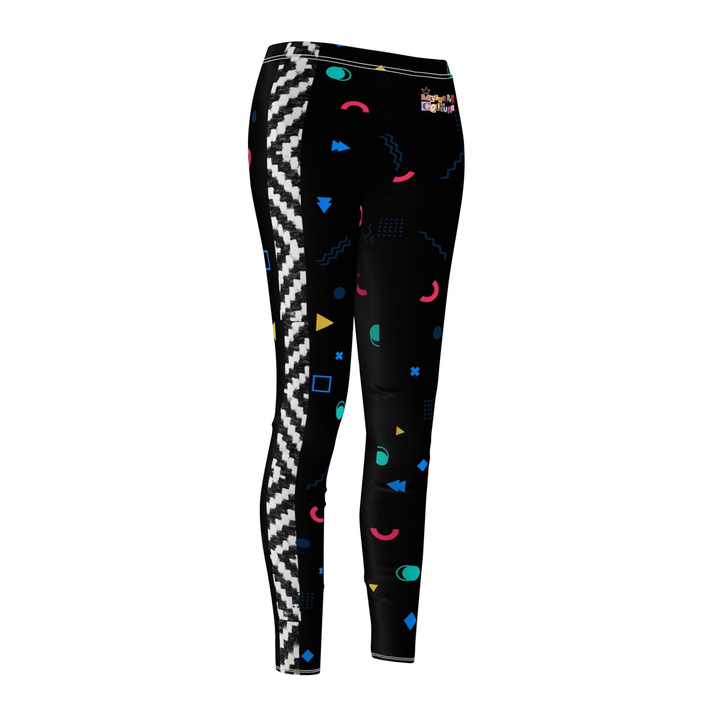 Boho Chic Handcrafted Tribal Print Leggings, Ethnic Casual Women’s Apparel