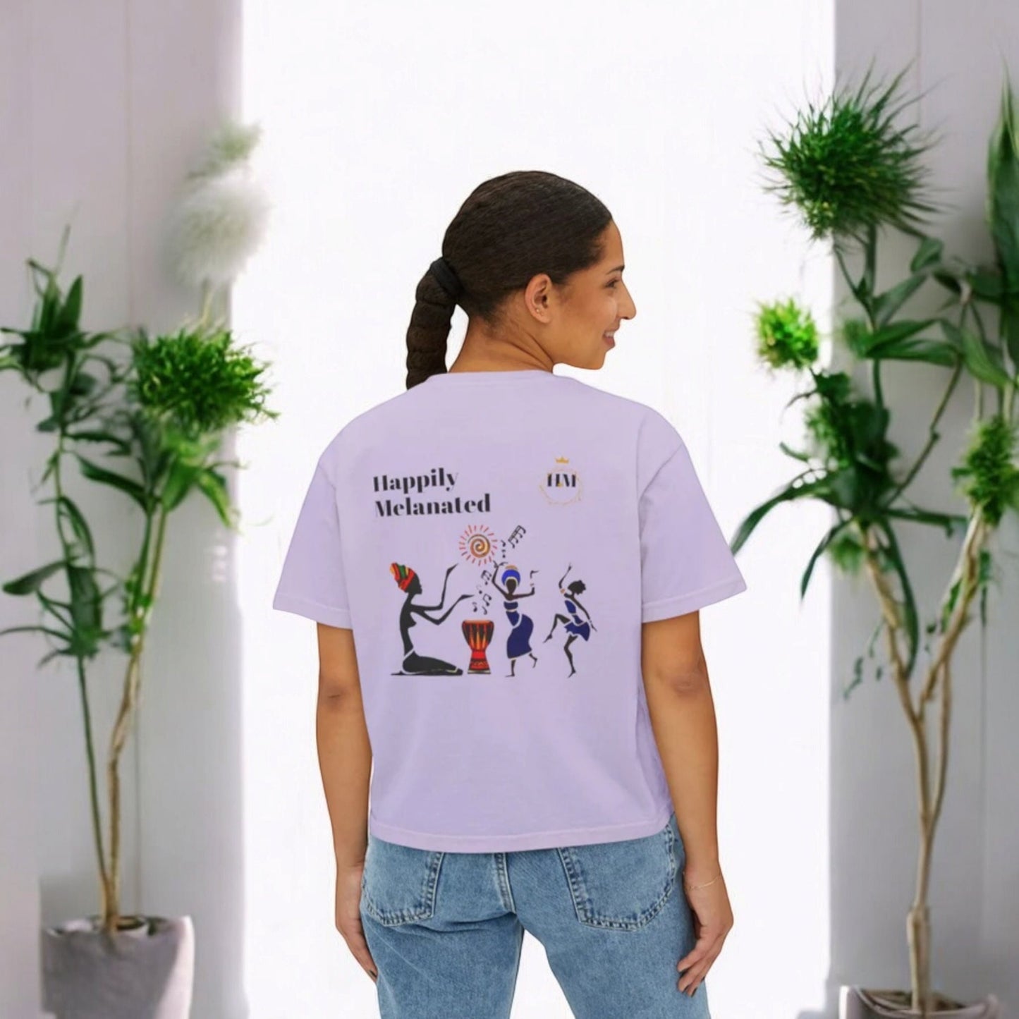 Womens Oversized Boxy Comfort Tee Ethically Sourced Cotton with Vibrant Eco-Friendly