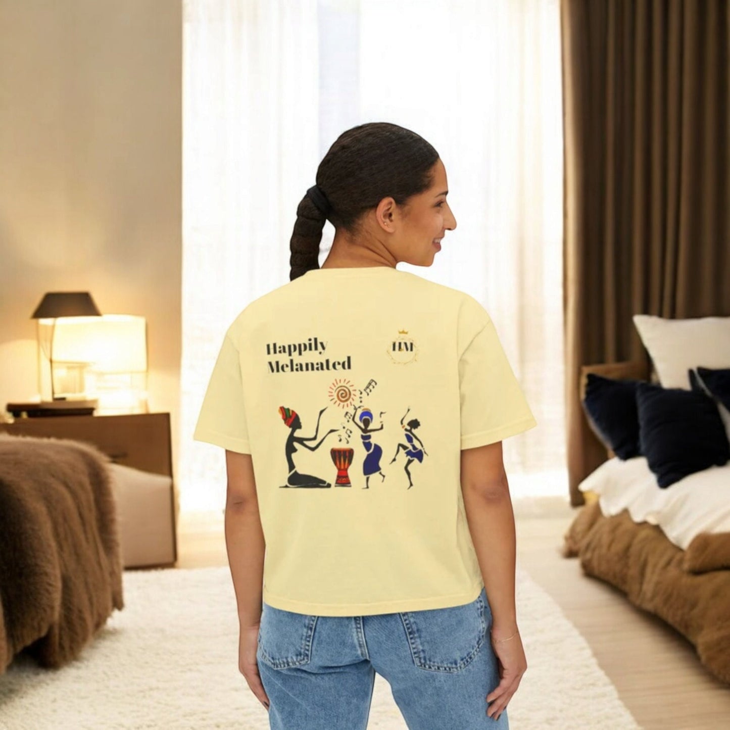 Womens Oversized Boxy Comfort Tee Ethically Sourced Cotton with Vibrant Eco-Friendly