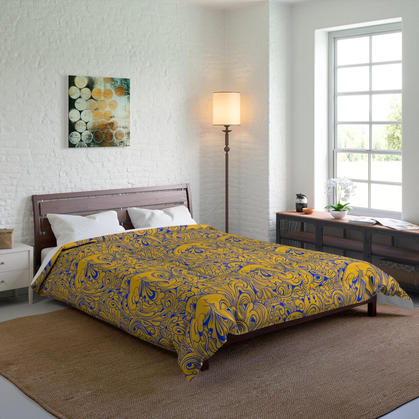 Floral Comforter, Botanical Bedding, Cozy Duvet Cover, Flower Print