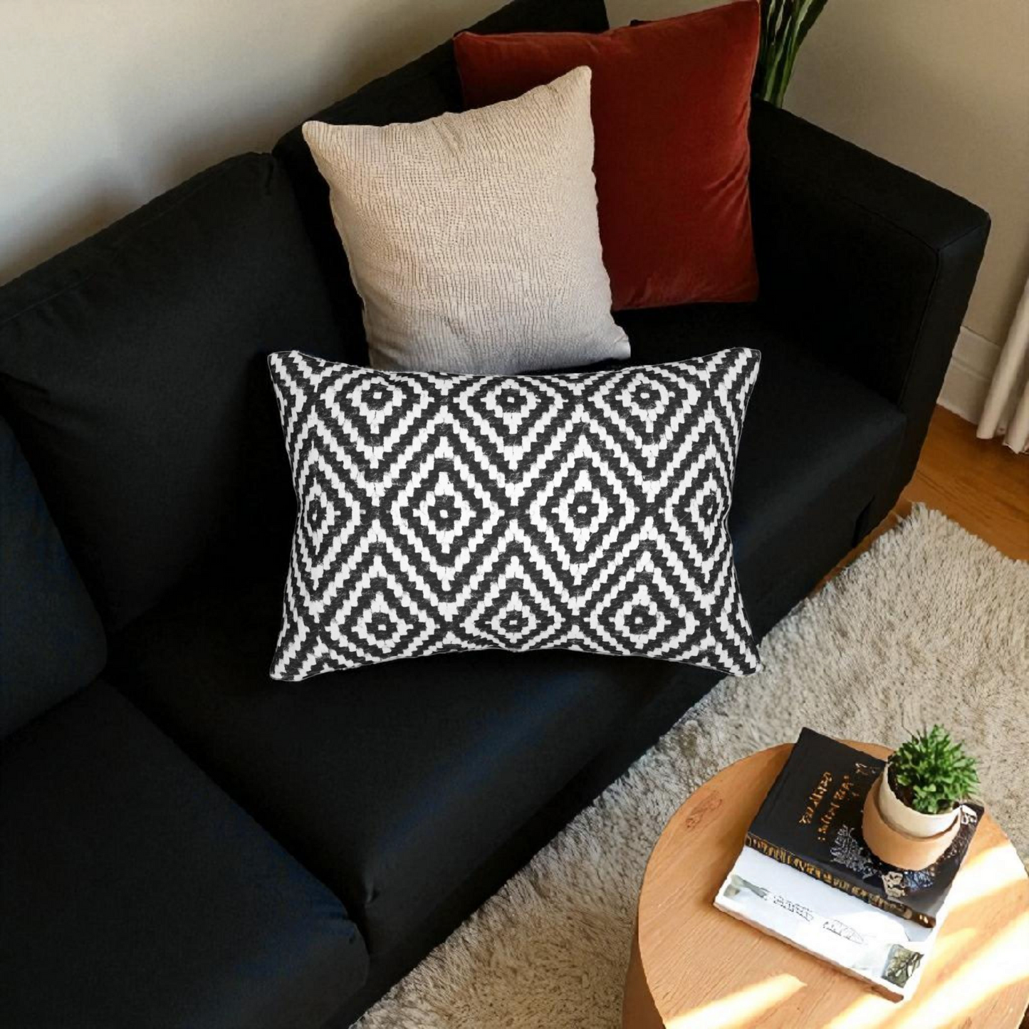 Tribal Spun Polyester Pillow, Decorative Cushion, Boho Throw Pillow, Aztec Pillow Cover