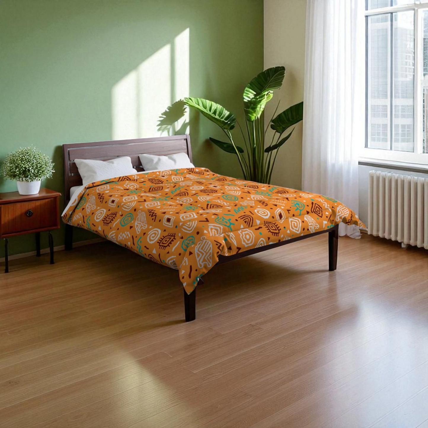 African Patterned Boho Comforter Warm and Cozy Premium Quality Bedding