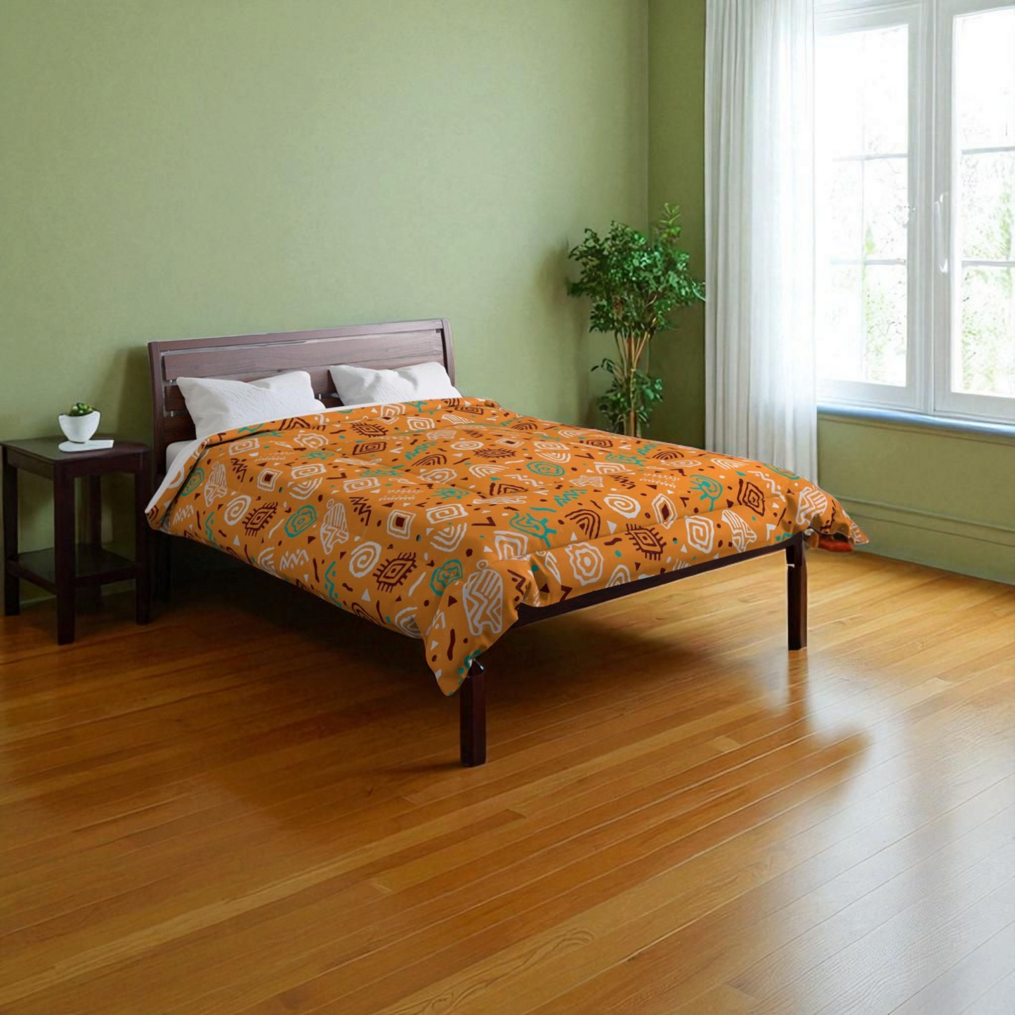 African Patterned Boho Comforter Warm and Cozy Premium Quality Bedding