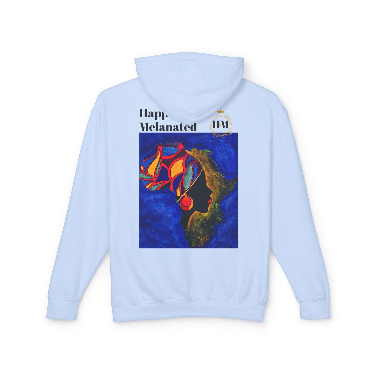 African Continent Art Graphic Unisex Hoodie, Lightweight Sweatshirt