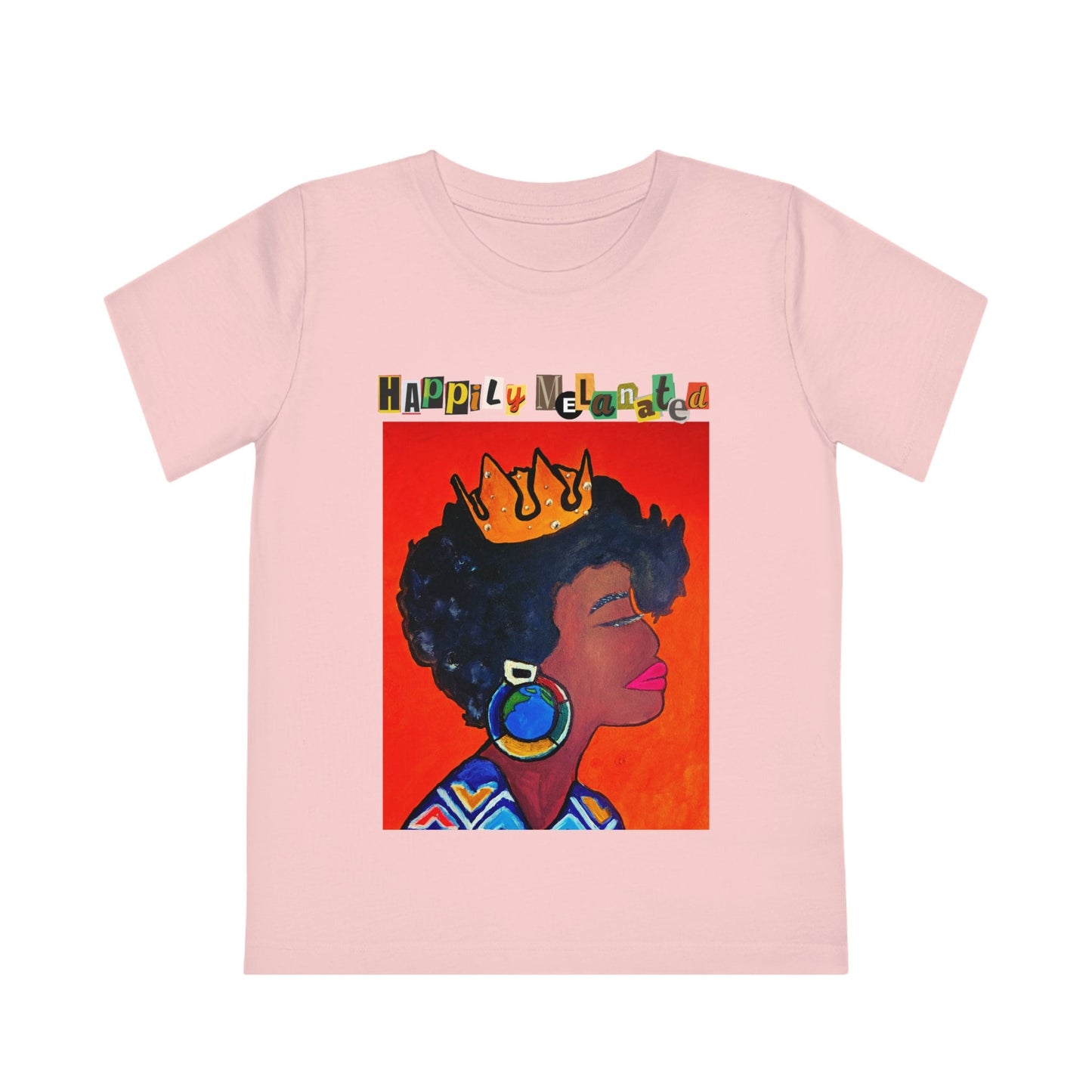 African Woman Art Kids T-Shirt, Handcrafted Tee for Children, Kid's Graphic Tee