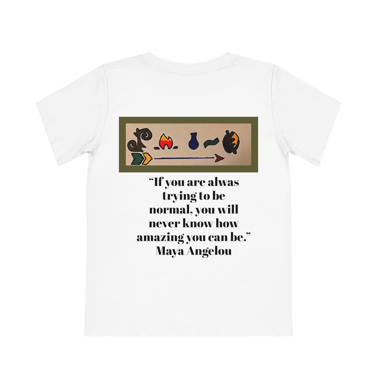African Woman Art Kids T-Shirt, Handcrafted Tee for Children, Kid's Graphic Tee