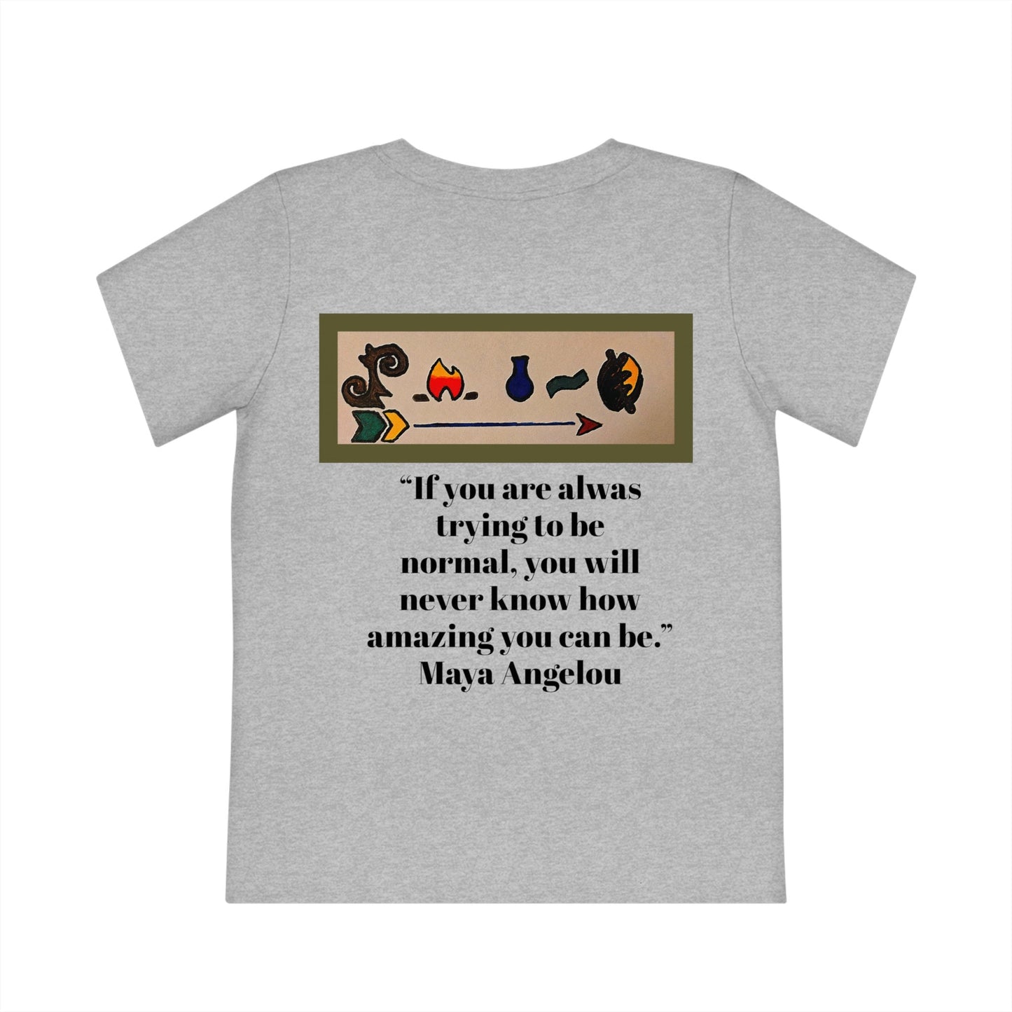 African Woman Art Kids T-Shirt, Handcrafted Tee for Children, Kid's Graphic Tee