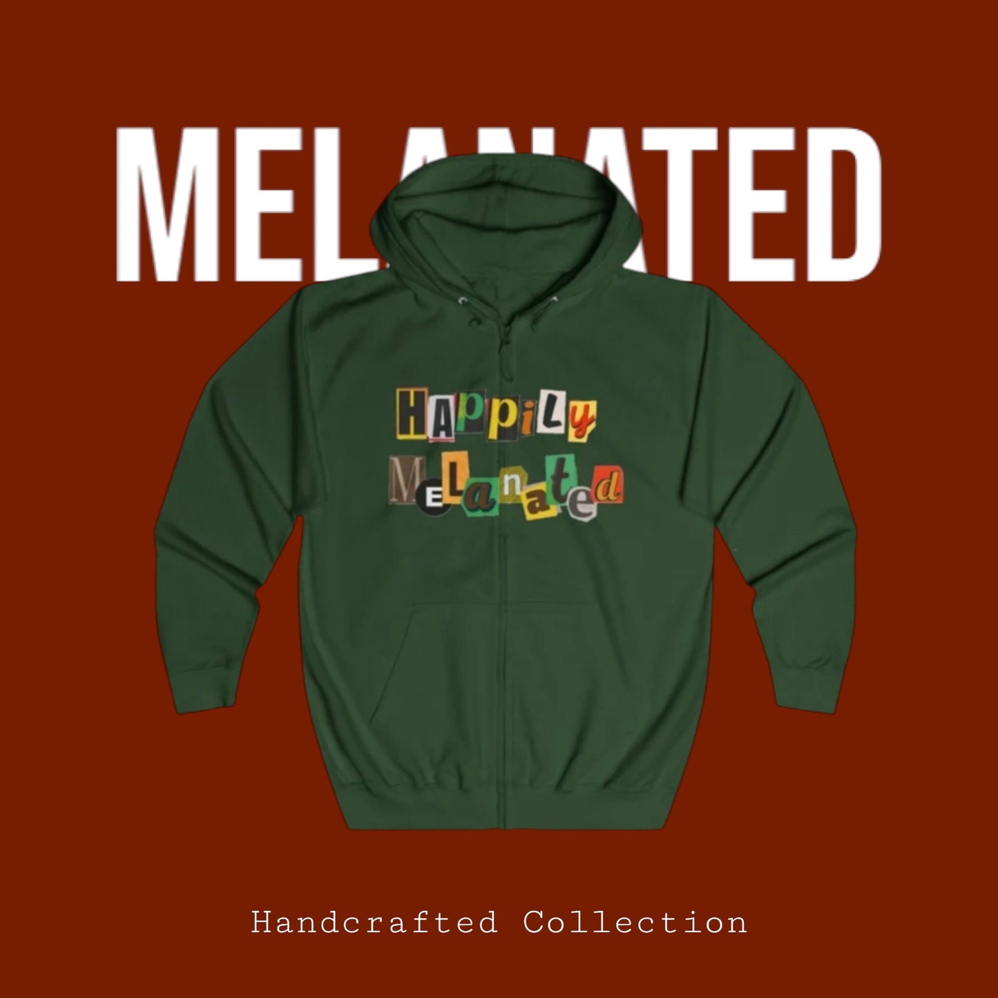 Hand-Drawn Afro Music Graphic Full Zip Hoodie, Unisex Streetwear for All
