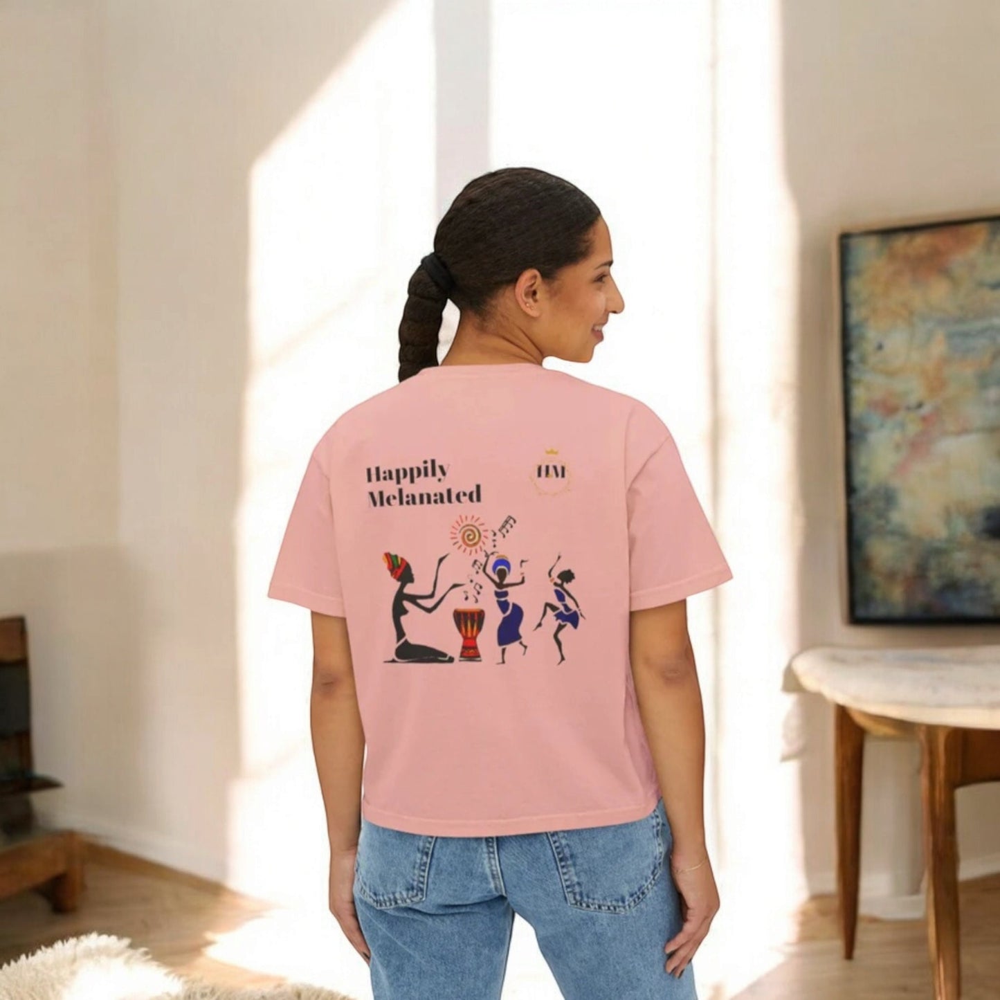 Womens Oversized Boxy Comfort Tee Ethically Sourced Cotton with Vibrant Eco-Friendly