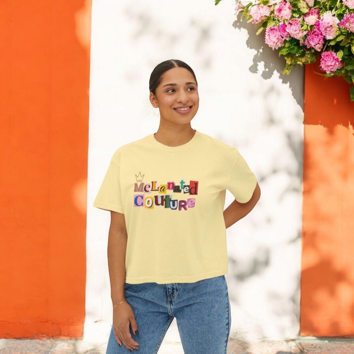 Womens Oversized Boxy Comfort Tee Ethically Sourced Cotton with Vibrant Eco-Friendly