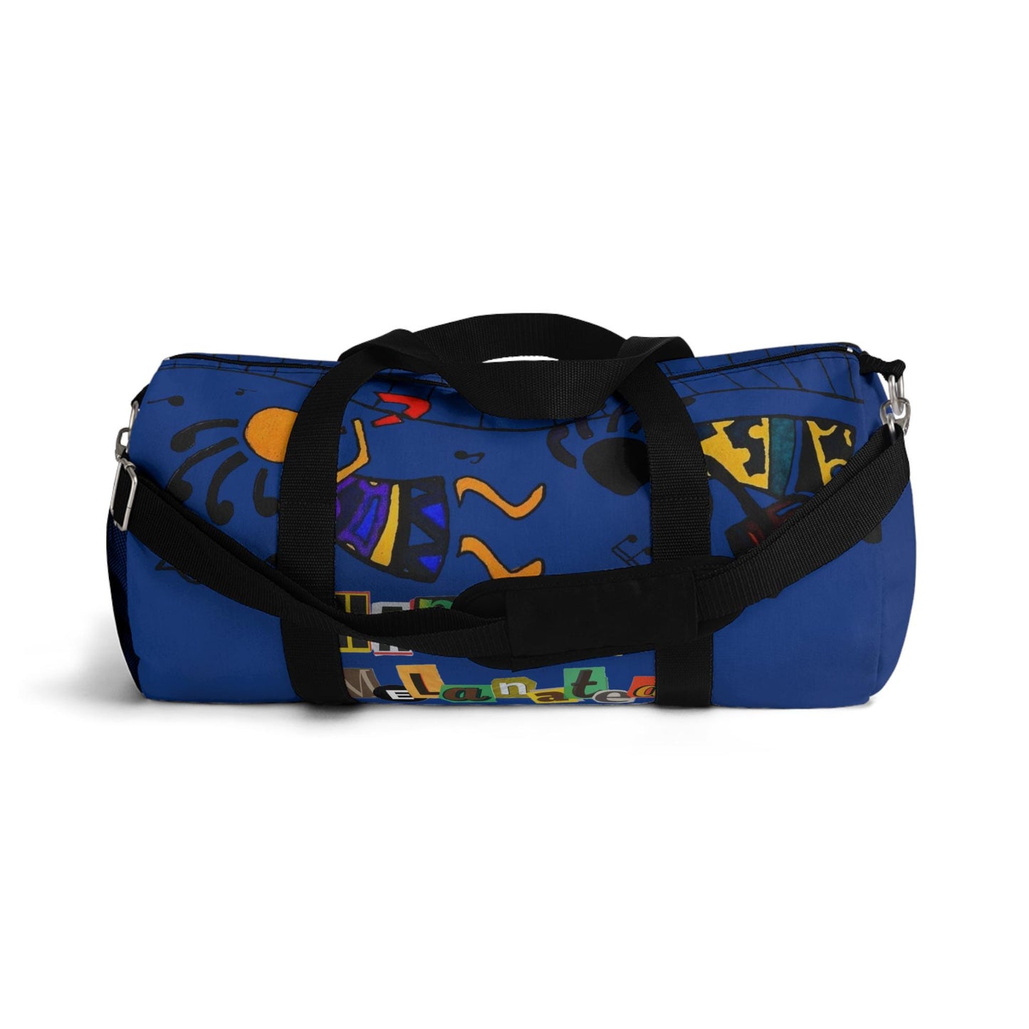 Afro Music Cartoon Piano Art Handcrafted Duffel Bag - Musician Gift, Travel Bag, Music Lover Gym Bag