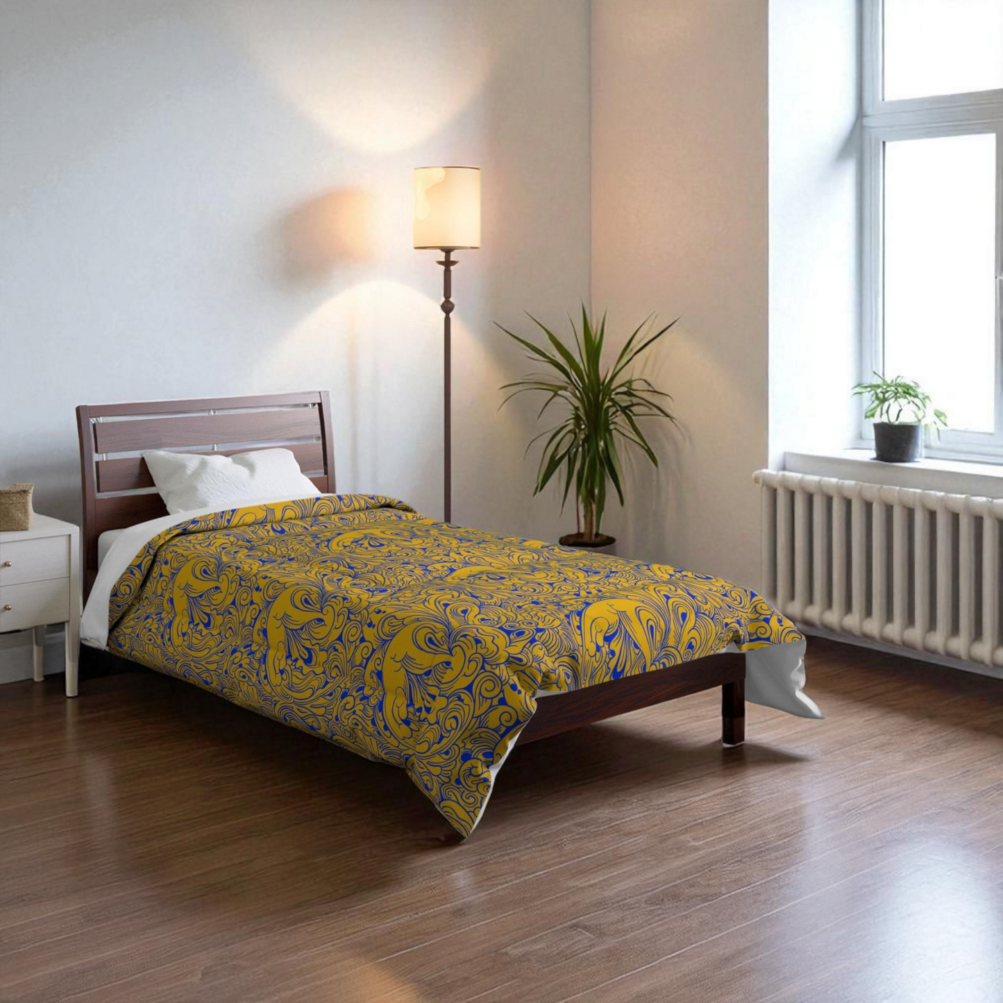 Floral Comforter, Botanical Bedding, Cozy Duvet Cover, Flower Print