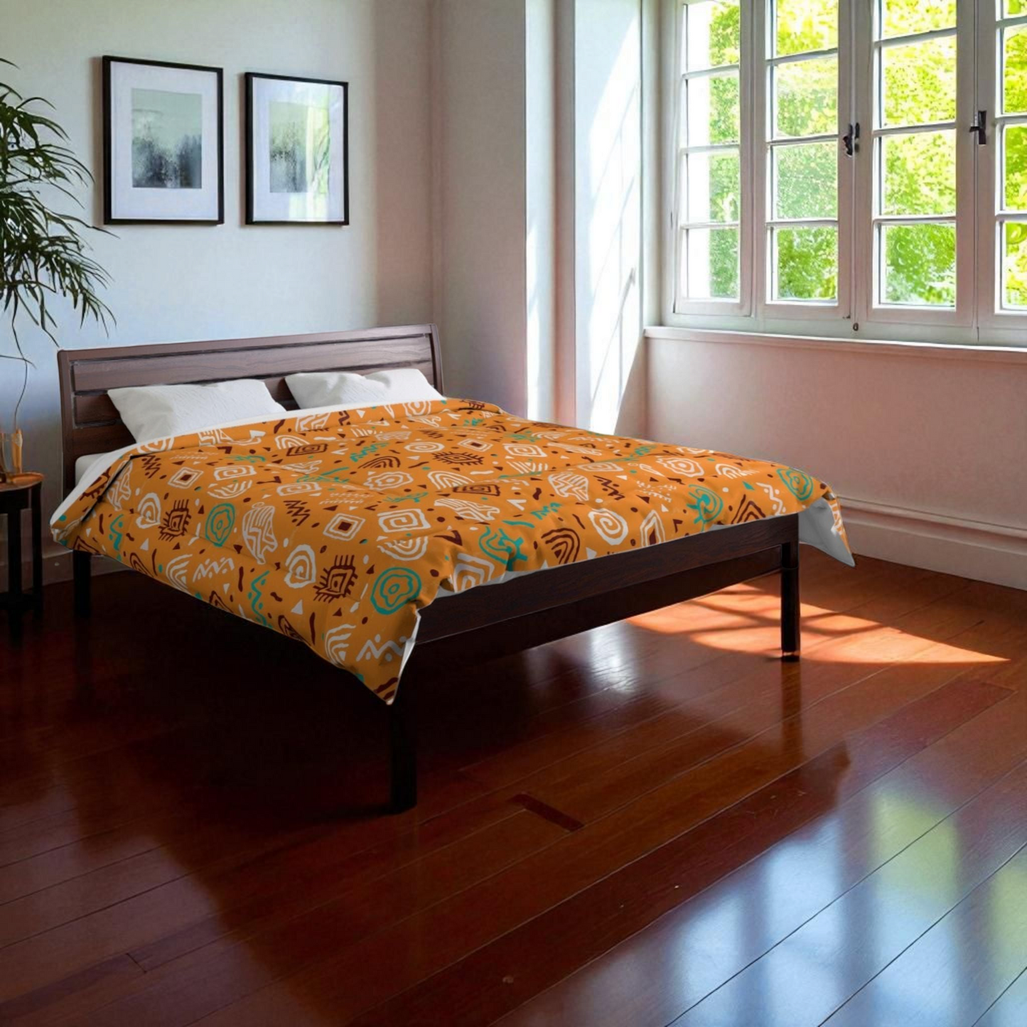 African Patterned Boho Comforter Warm and Cozy Premium Quality Bedding