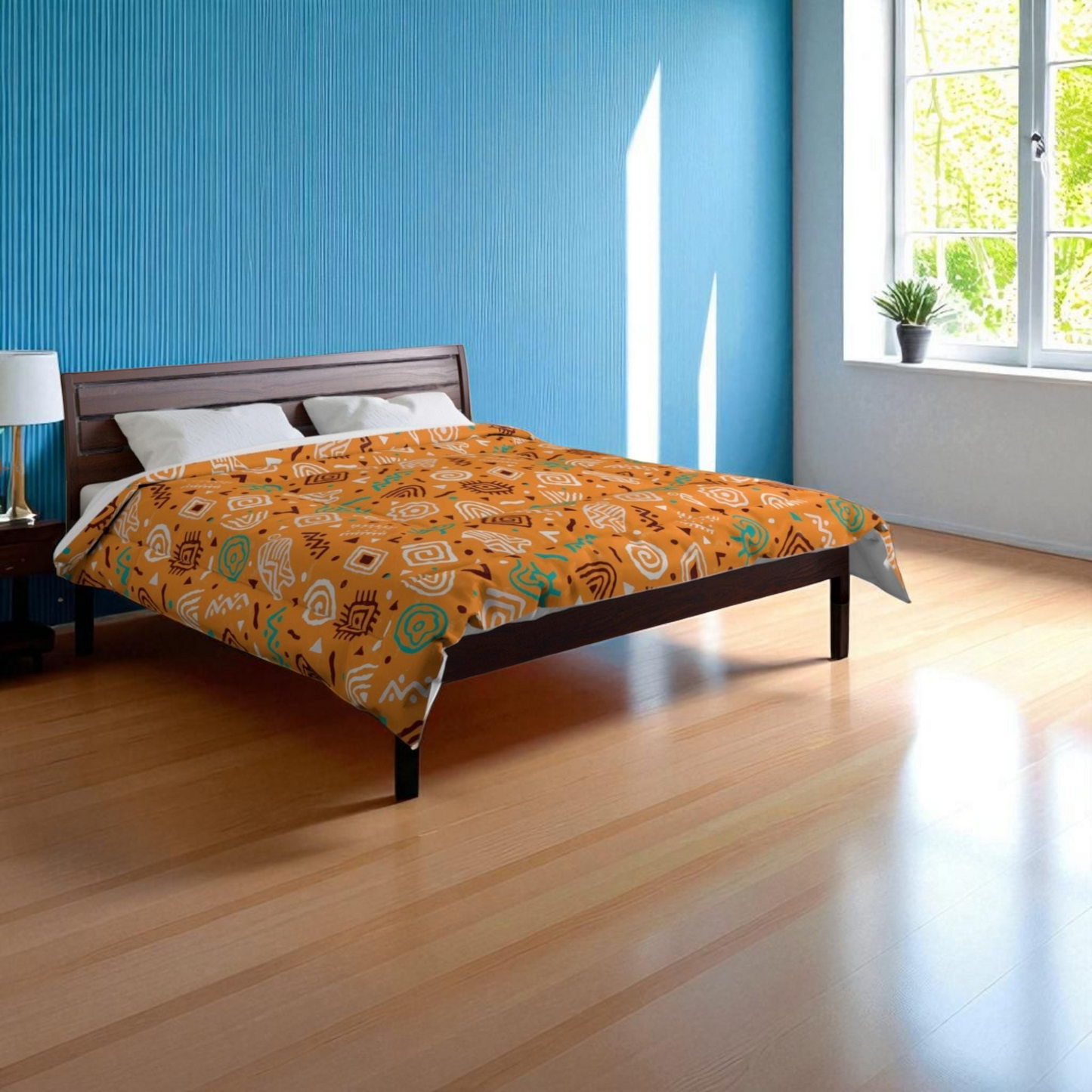 African Patterned Boho Comforter Warm and Cozy Premium Quality Bedding
