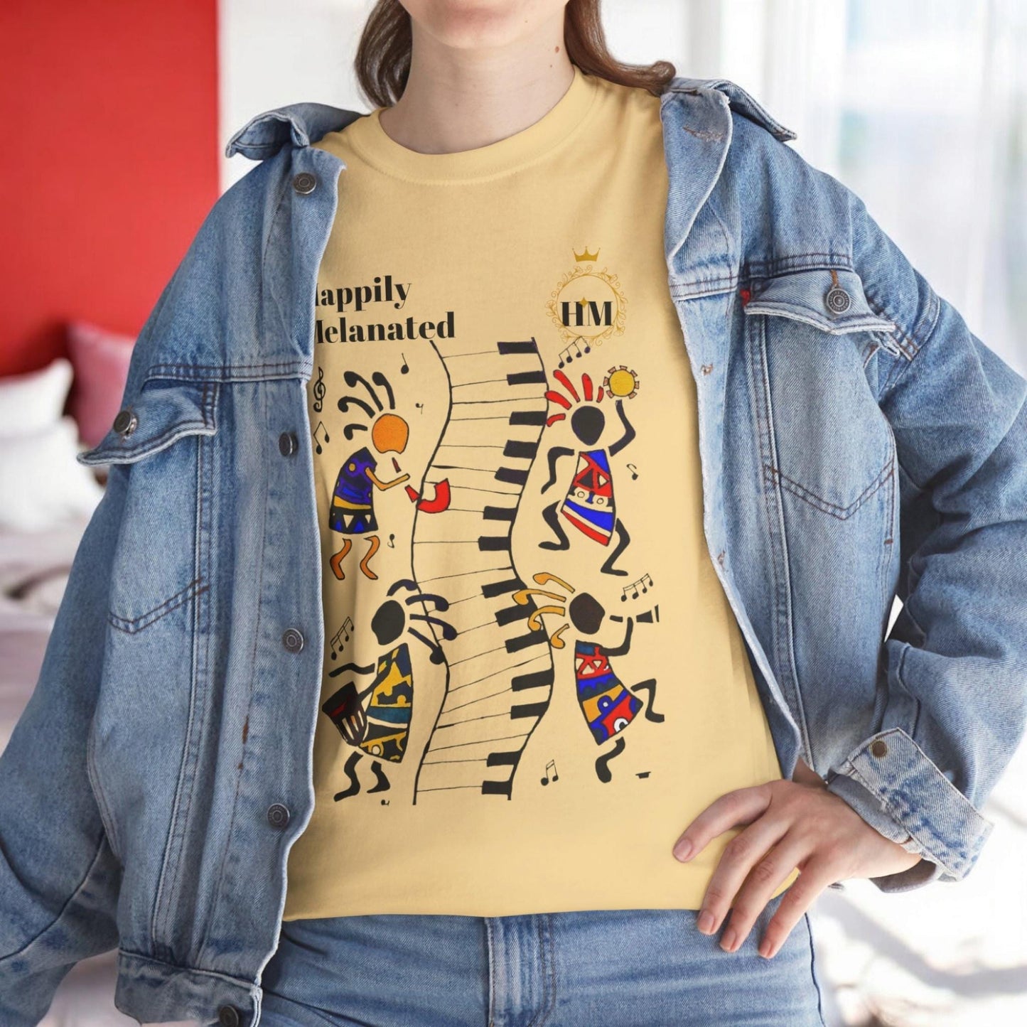 Afro Music, Piano Graphic Unisex Tee, Hand Drawn Music Shirt, Jazz Lover Gift