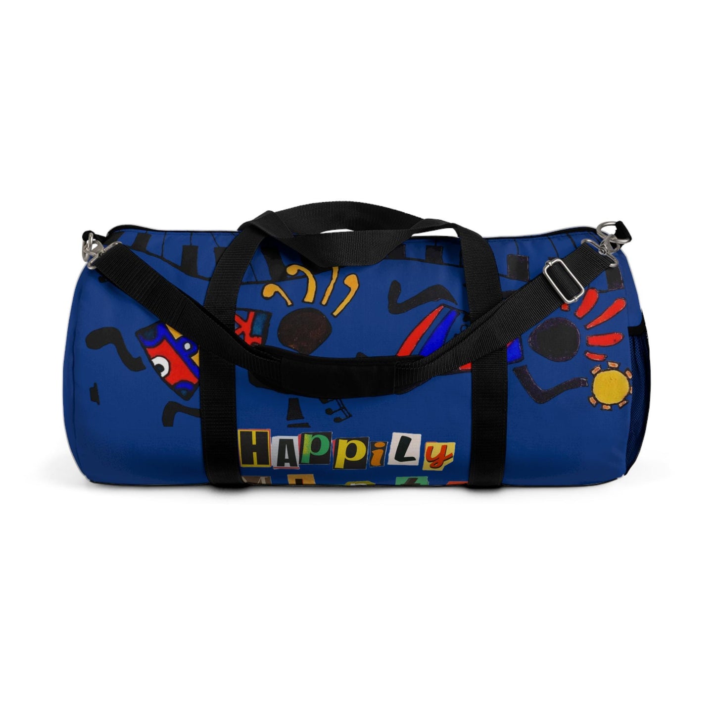 Afro Music Cartoon Piano Art Handcrafted Duffel Bag - Musician Gift, Travel Bag, Music Lover Gym Bag