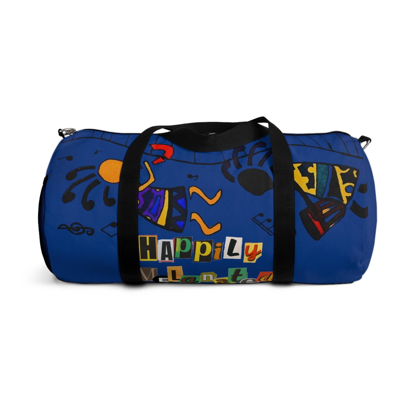 Afro Music Cartoon Piano Art Handcrafted Duffel Bag - Musician Gift, Travel Bag, Music Lover Gym Bag