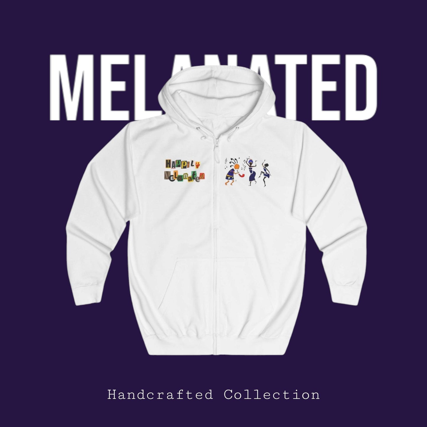 Galaxy Full Zip Unisex Hoodie, Space Nebula Zip-Up Jacket, Celestial Handcrafted Hoodie