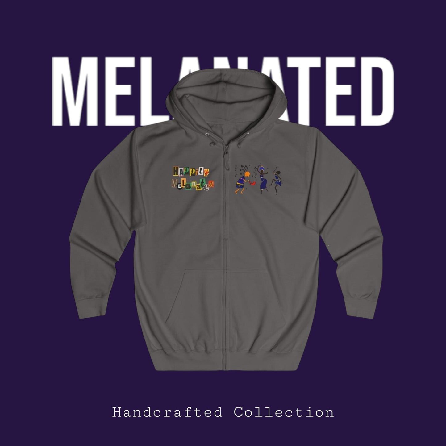 Galaxy Full Zip Unisex Hoodie, Space Nebula Zip-Up Jacket, Celestial Handcrafted Hoodie