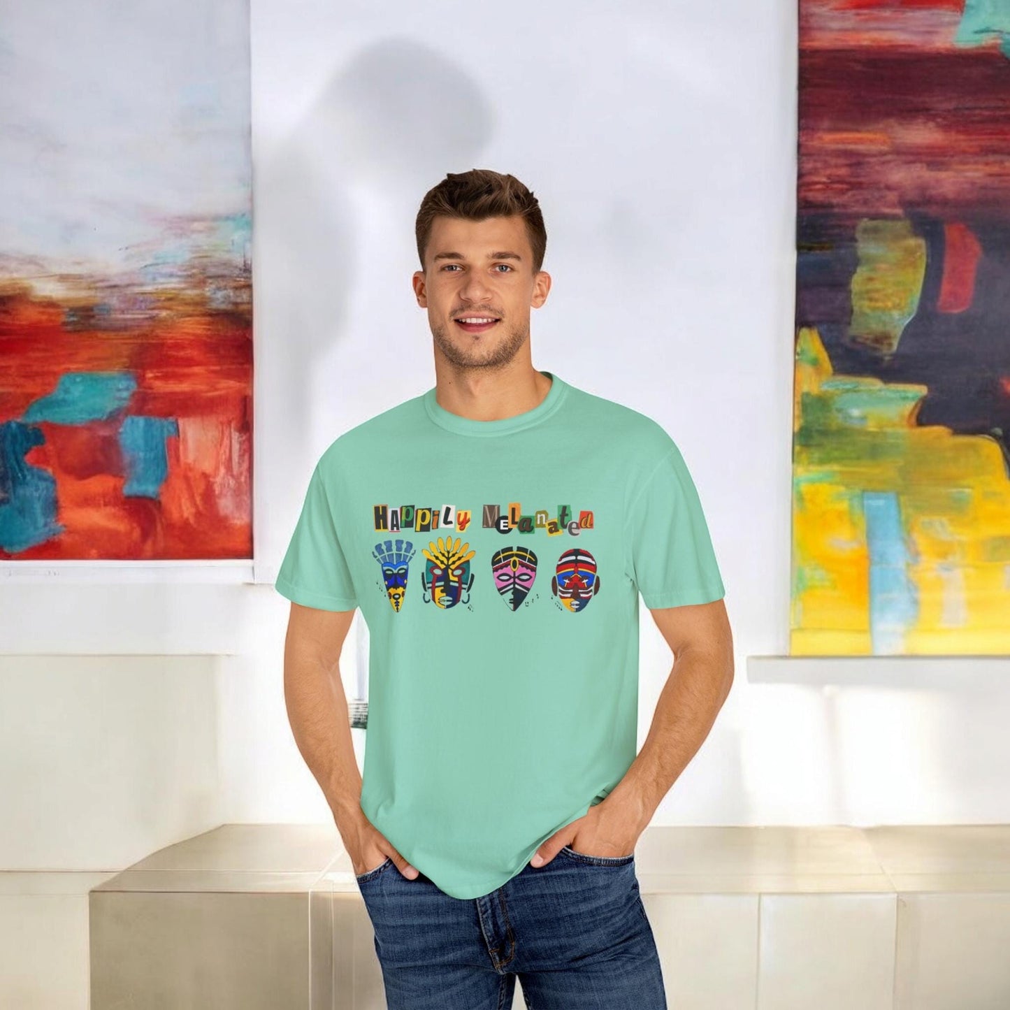 Handcrafted Afro Music Graphic Unisex T-shirt, Music Lover Tee, Ethnic Graphic Shirt