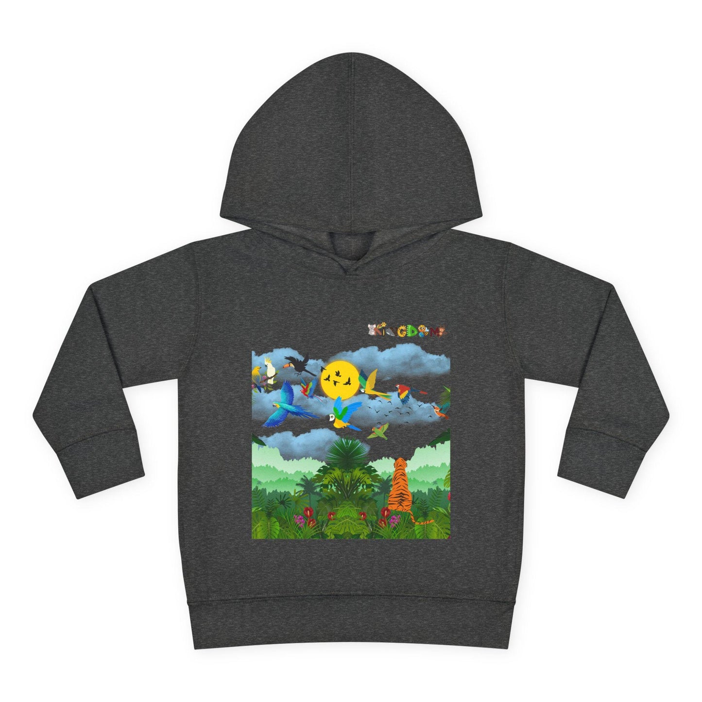 Tropical Birds Toddler Hoodie, Wild Life Theme Fleece Pullover, Kids Animal Sweater, Jungle Print Sweatshirt, Bird Lover Gift