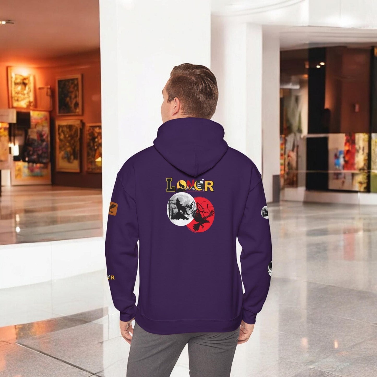 Lone Wolf Hooded Sweatshirt, Introvert Enthusiast Pullover, Graphic Unisex Hoodie