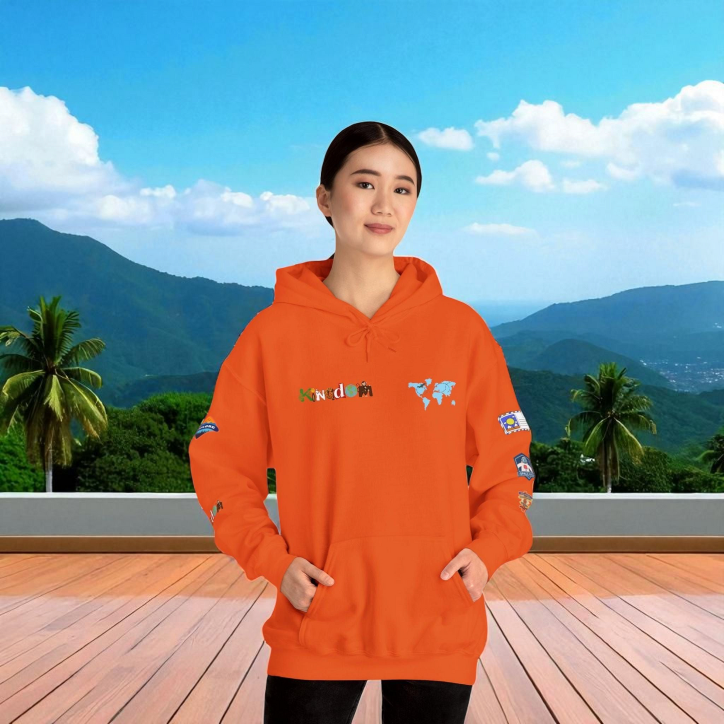 Travel Badge Graphic Hoodie, Wanderlust Sweatshirt, Adventure Lover Jumper