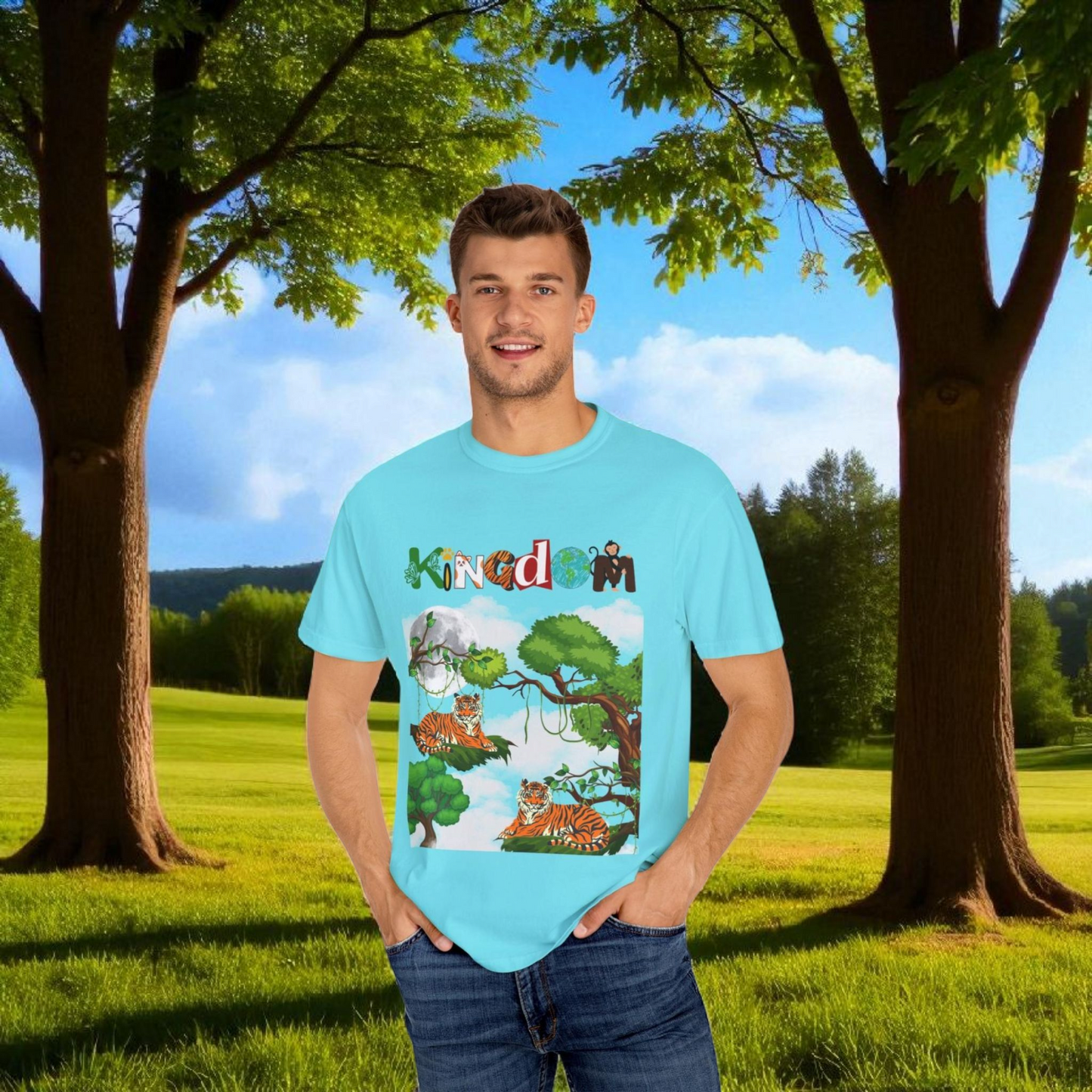 Tiger, Jungle Graphic T-Shirt, Safari Wildlife Tee, Animal Lover Gift, Nature Theme Shirt