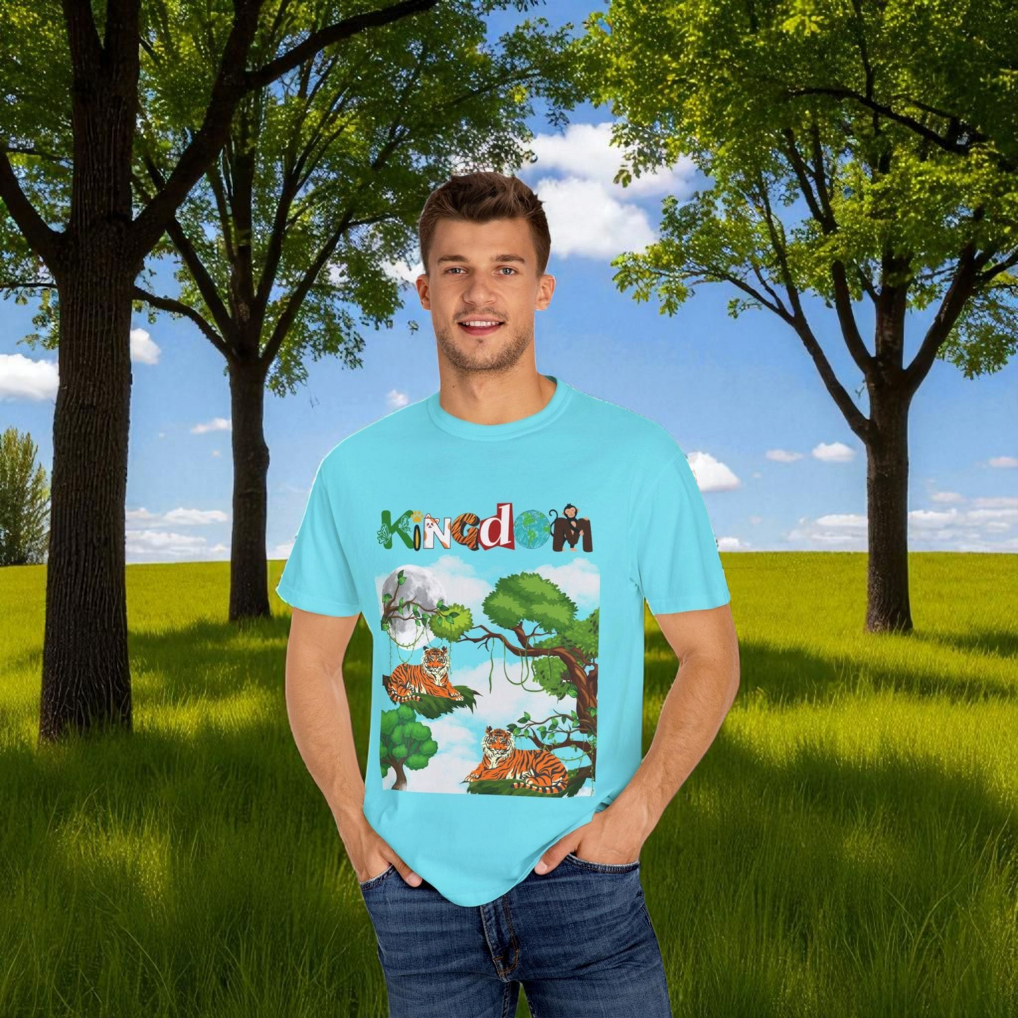 Tiger, Jungle Graphic T-Shirt, Safari Wildlife Tee, Animal Lover Gift, Nature Theme Shirt