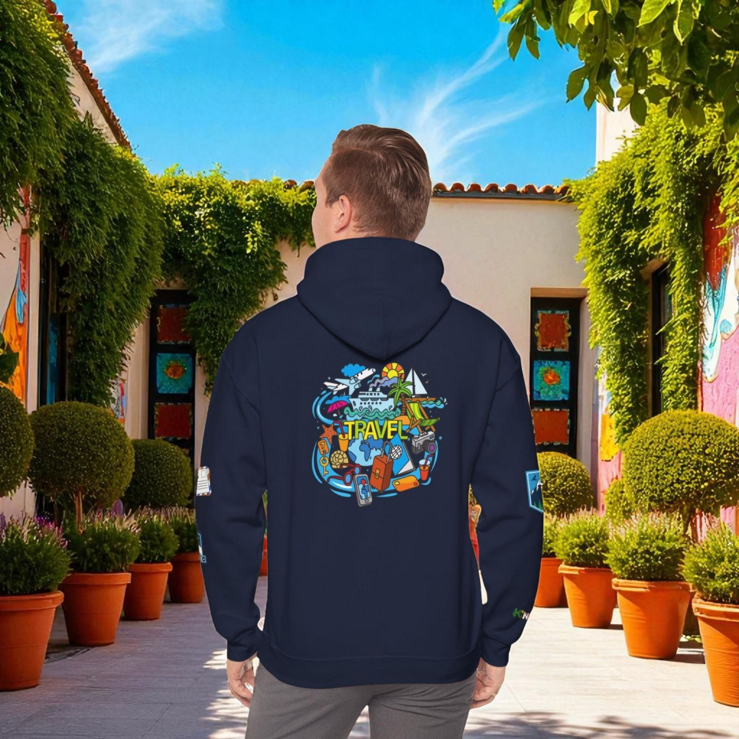 Travel Enthusiast Unisex Hoodie, Vacation Mode Graphic Sweatshirt, Wanderlust Gift