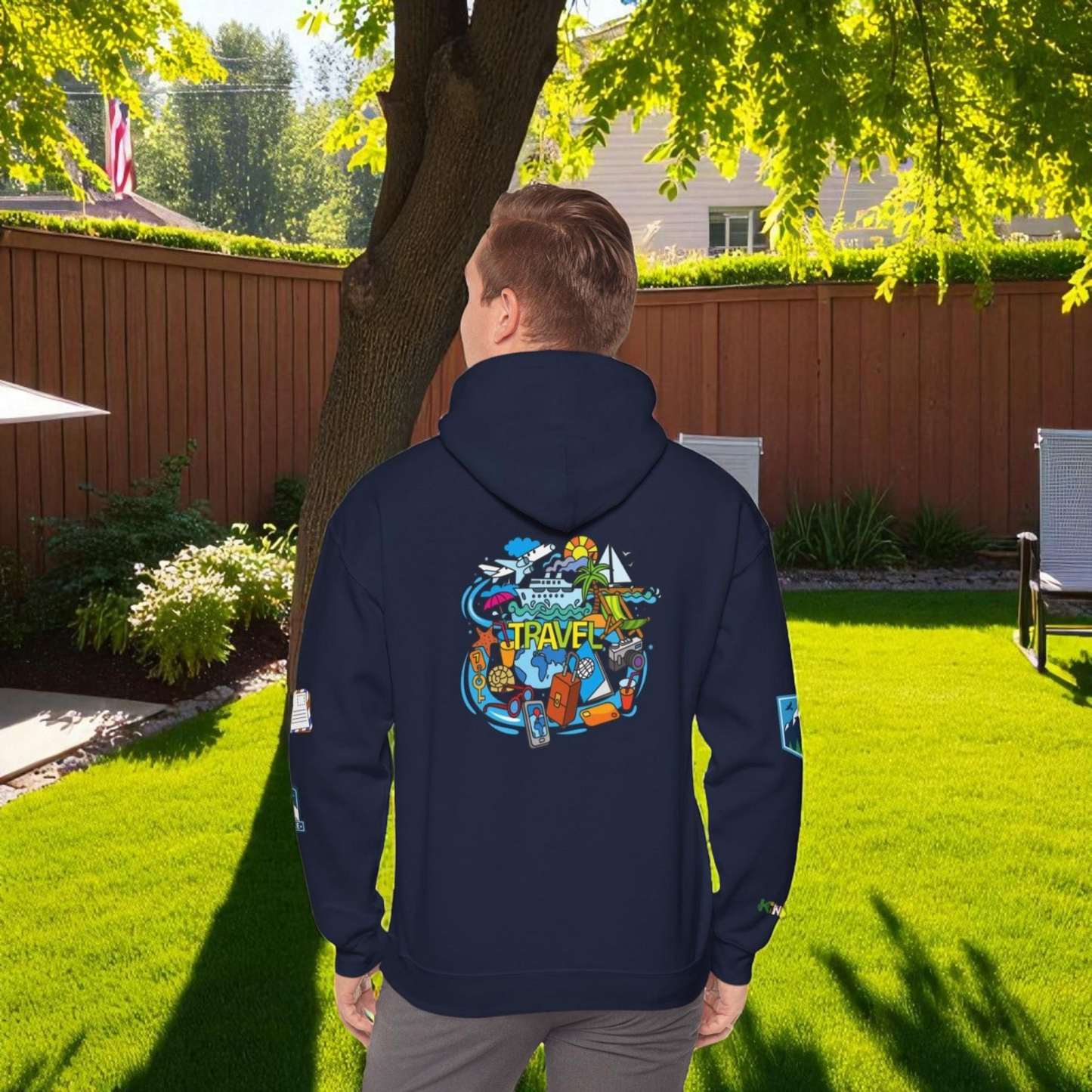 Travel Enthusiast Unisex Hoodie, Vacation Mode Graphic Sweatshirt, Wanderlust Gift